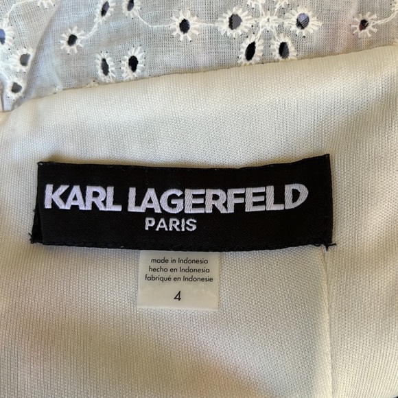 Karl Lagerfeld Floral Gingham Shift Dress - Picture 9 of 12